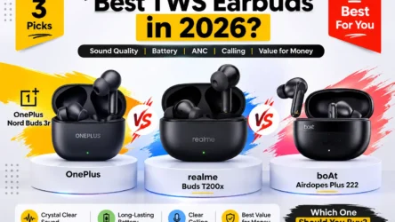 OnePlus Nord Buds 3r vs Realme Buds T200x vs boAt Airdopes Plus 222: Best TWS Earbuds in 2026?